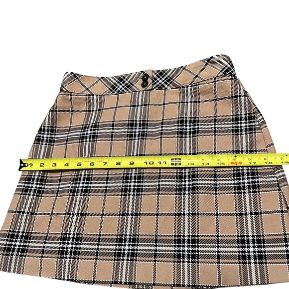 EXPRESS Plaid High-Waisted A-Line Mini Skirt Size 4 - Picture 5 of 7